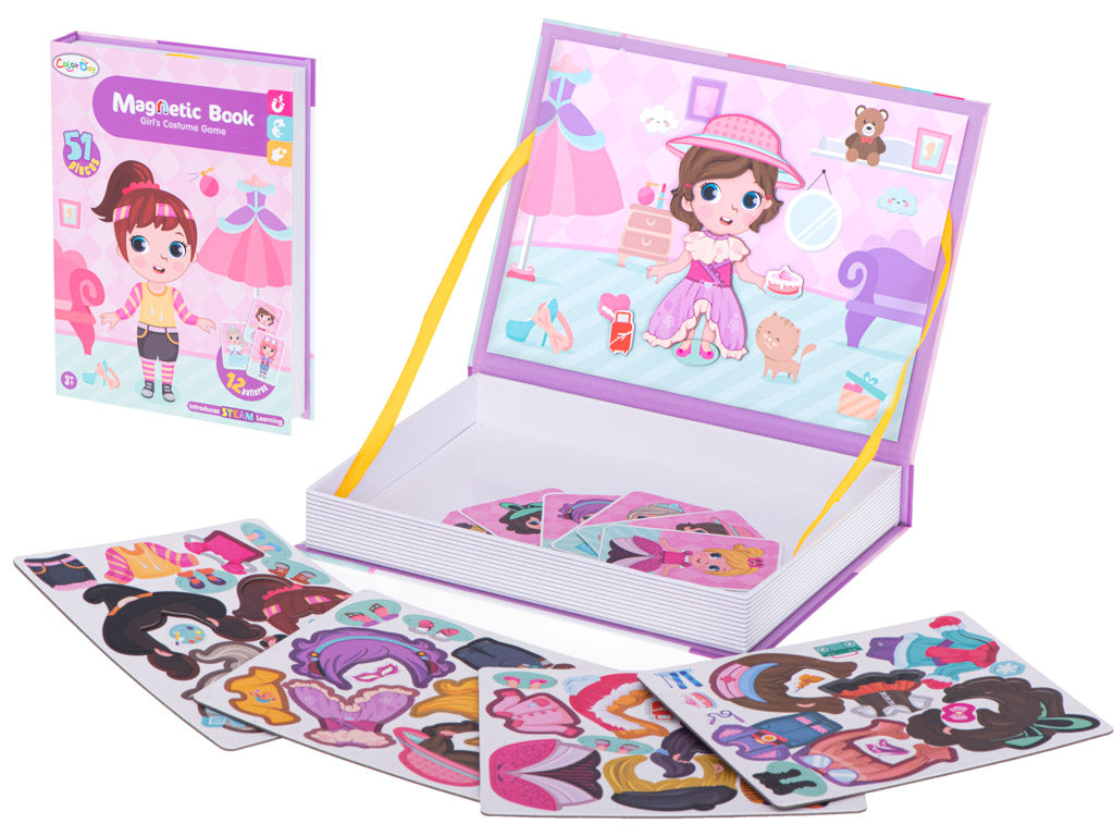 Magnetinė dėlionė "Dress up" lėlė 51el.