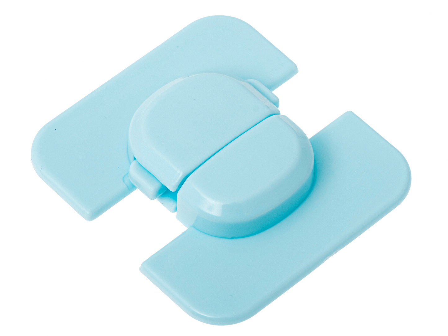 Kampinis apsauginis užraktas šaldytuvo spintelėms mėlynos spalvos