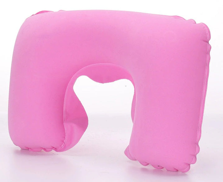 Kelionės kelioninė pripučiama pagalvė rožinė