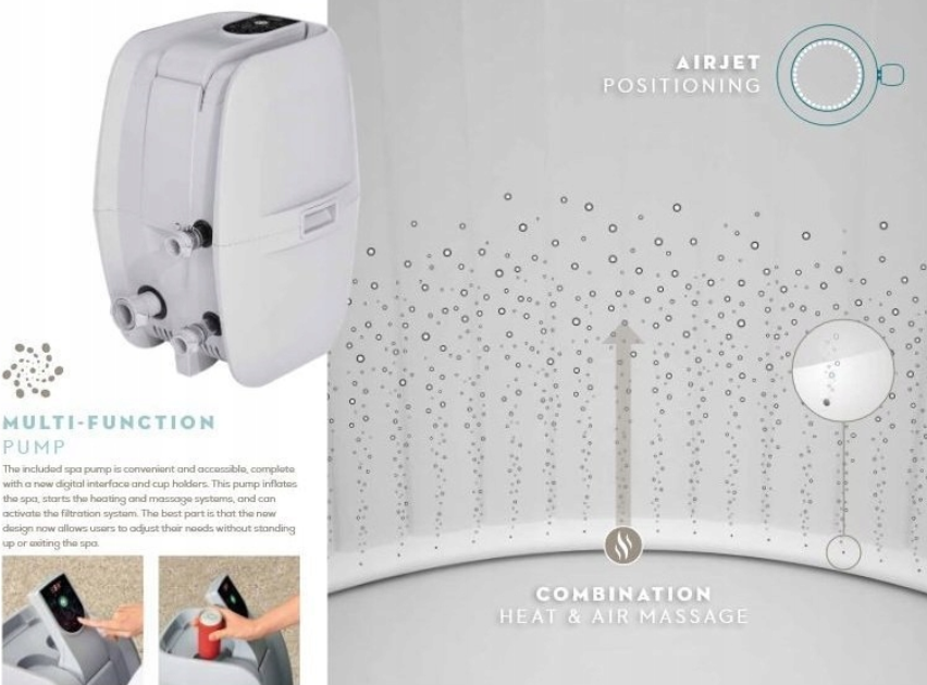 Pripučiamas SPA baseinas Jacuzzi visai šeimai 180CM X 66CM