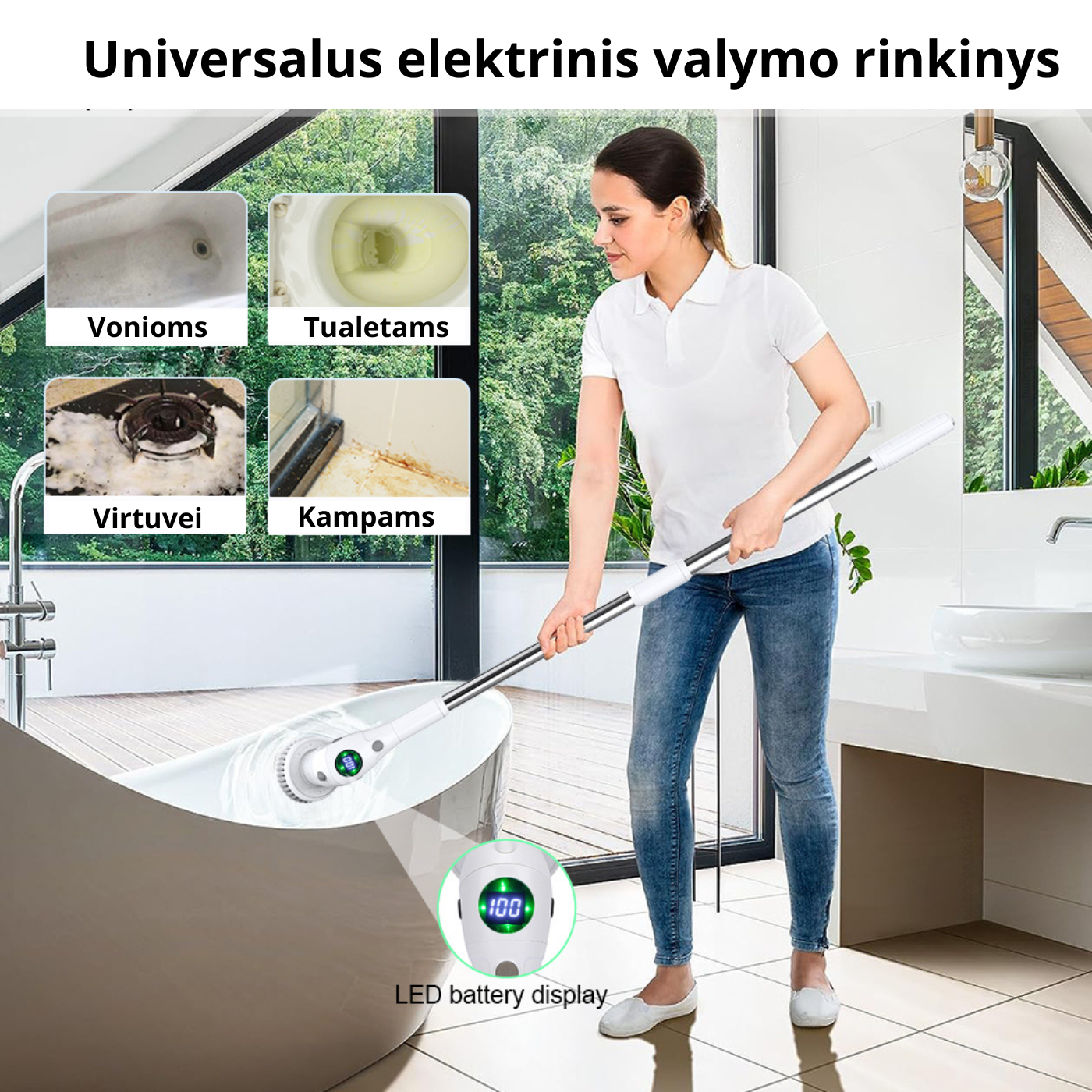 Elektrinis valymo rinkinys, kuris palengvins Jums kasdienybę