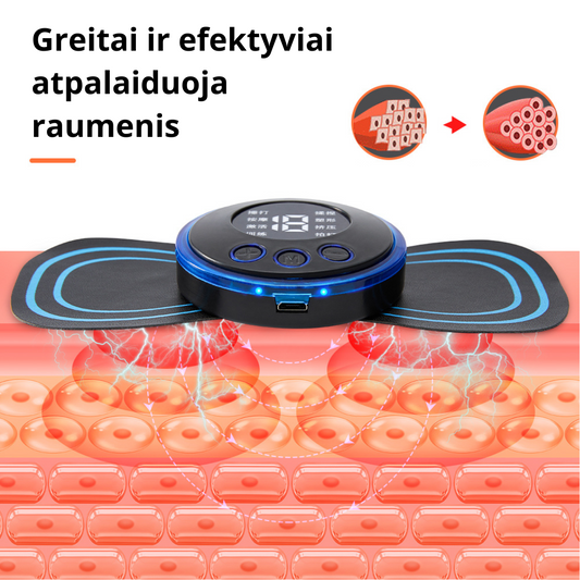 Pulsinis masažuoklis, kuris atpalaiduos raumenis ir sumažins skausmą
