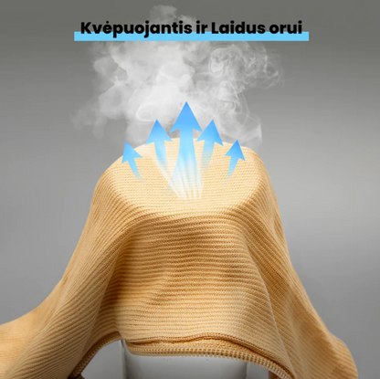 Stambus kompresinių kojinių medžiagos vaizdas, parodantis kvėpuojančią ir orui laidžią audinio struktūrą