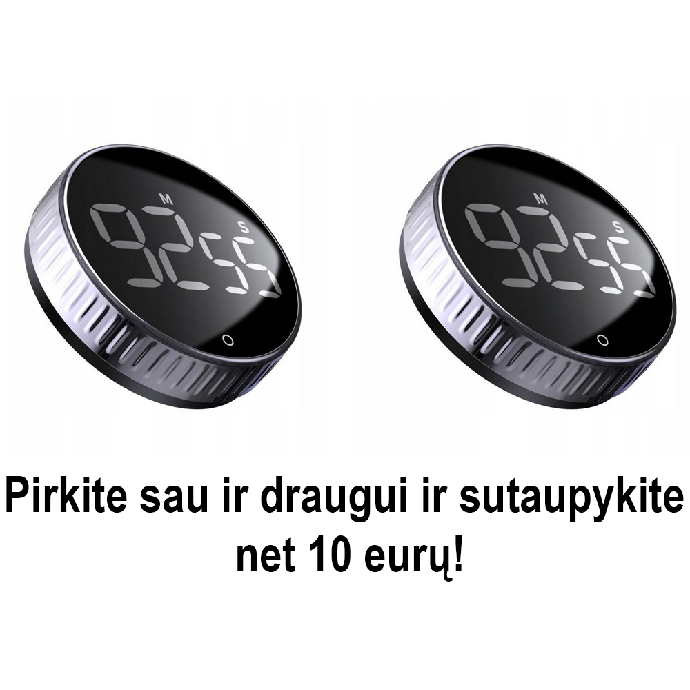 Išmanus magnetinis laikmatis su LCD ekranu