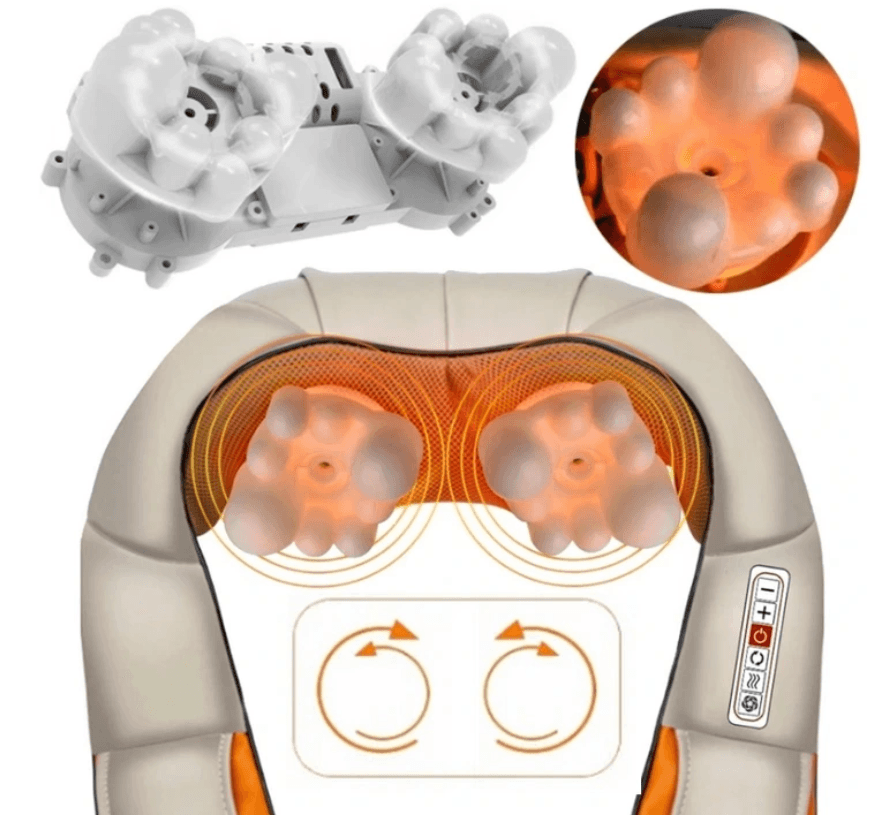Šildantis kaklo ir nugaros masažuoklis - visomprogom