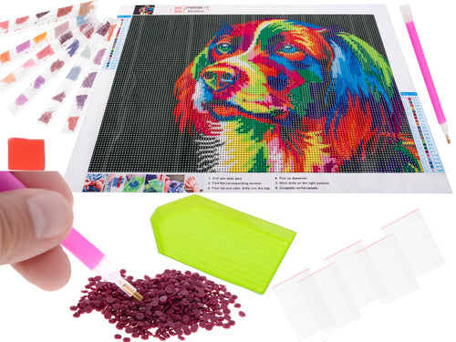 Deimantinio siuvinėjimo mozaikos rinkinys 5D šuo