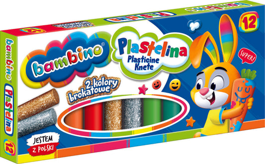 BAMBINO Plastilinas klasikinis 12 spalvų