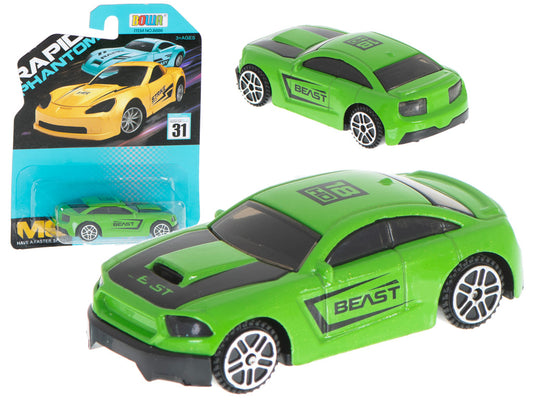 Metalinis automobilio rezorakas mustangas žalias 7cm