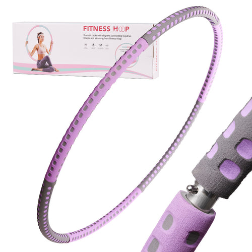 Lieknėjimo lankas su masažuokliu violetinės ir juodos spalvos 85cm 1kg