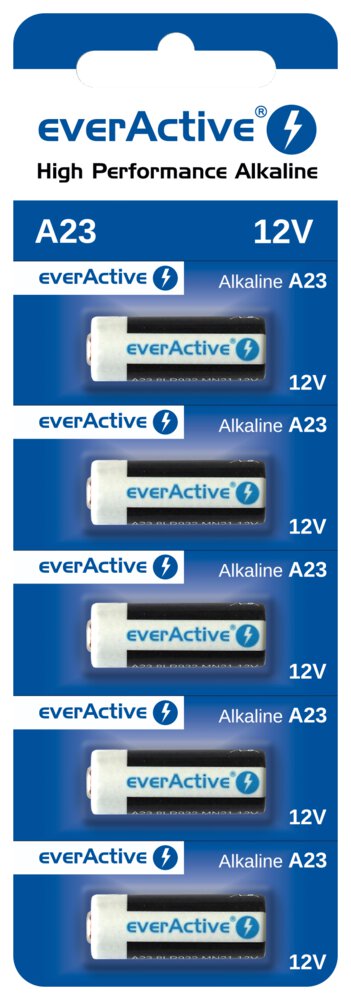 Bateria everActive Alkaline 23A lizdinė plokštelė 5szt.