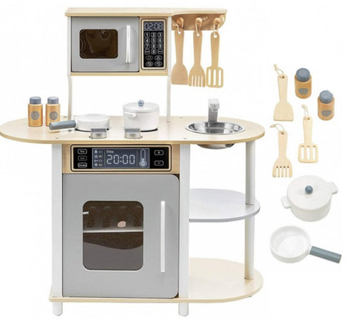 Vaikiška medinė MDF virtuvė su priedais MODERN
