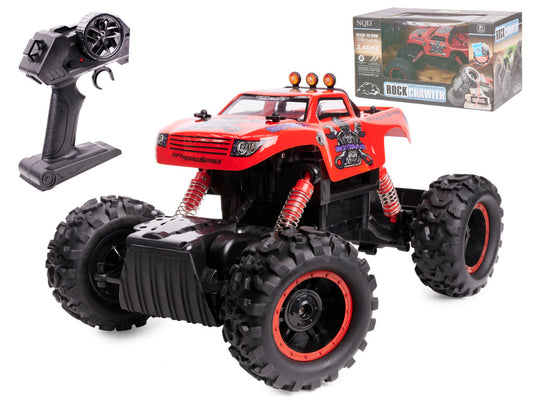 NQD ROCK CRAWLER KING RC automobilis 1:12 USB raudonas