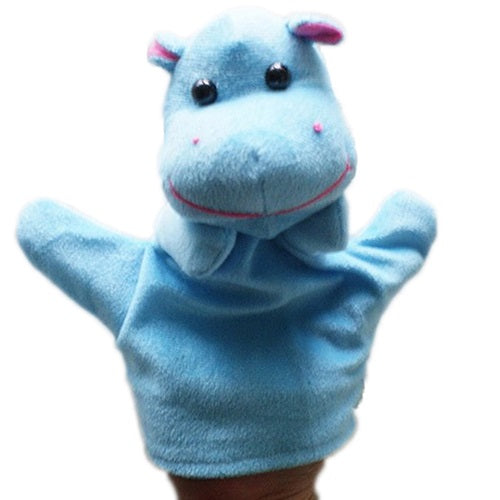 Pliušinis talismanas - rankinė lėlė hipopotamas