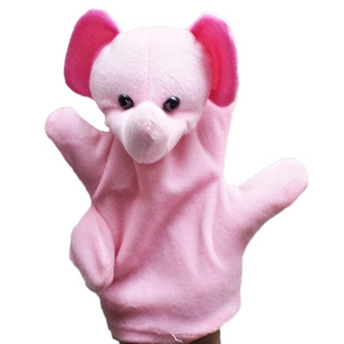 Pliušinis talismanas - rankų lėlė dramblys