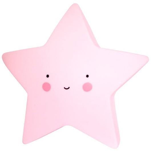 Žvaigždė naktinė lempa didelė rožinė CUTE
