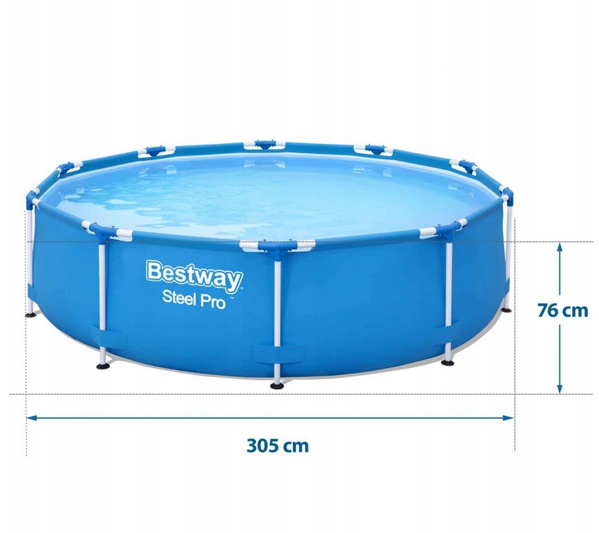 Karkasinis Bestway baseinas visai šeimai 305 x 305 cm