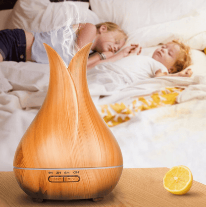 Ultragarsinis oro drėkintuvas su aroma, 7 spalvos, 400ml - visomprogom